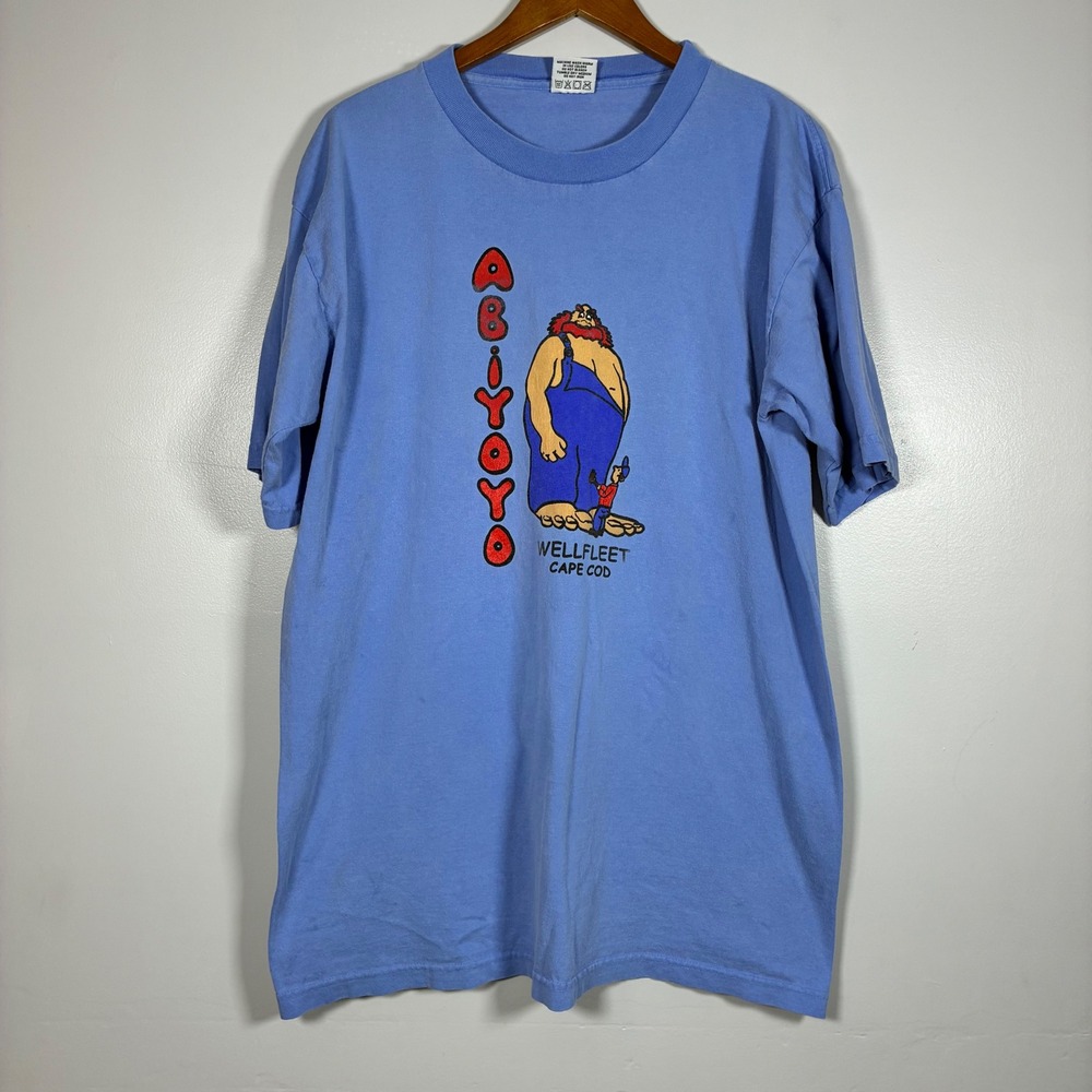 Vtg XL Abiyoyo Wellfleet Cape Cod Folk Story USA Pete Seeger Single Stitch